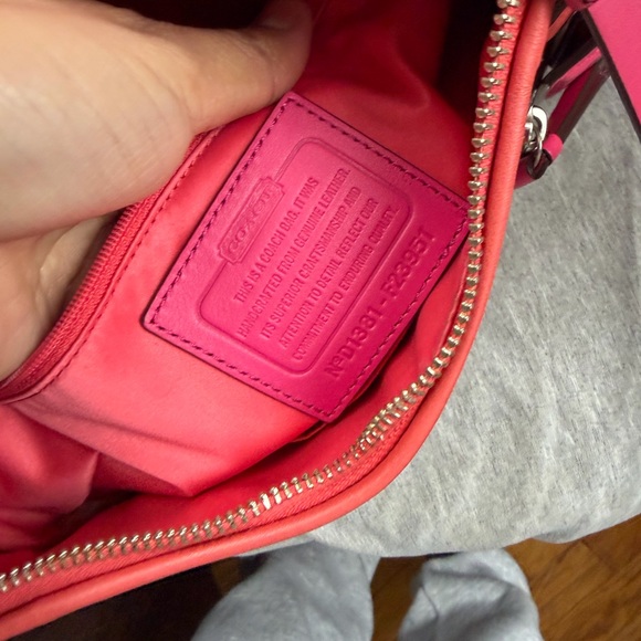 Coach Beige and Pink Shoulder Bag - Picture 3 of 6